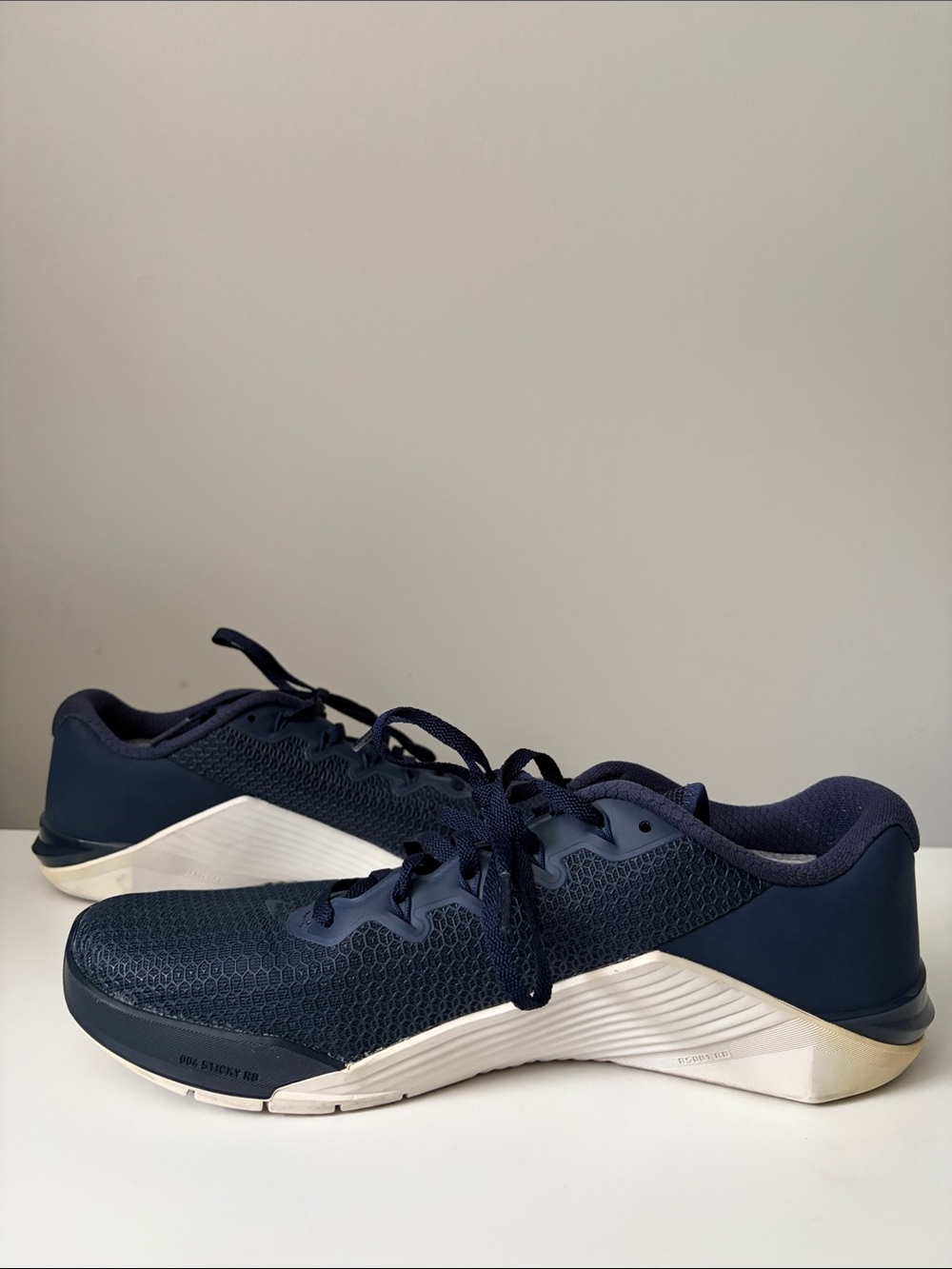 NIKE METCON 5 CROSSFIT TRAINING SHOES NAVY BLUE WHITE AQ1189-492, M 10 / W 11.5